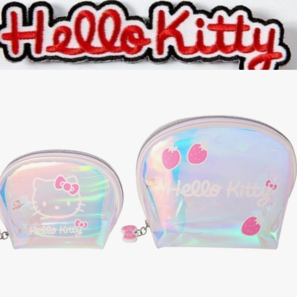 Hello Kitty By Sanrio Iridescent Cosmetic‎ Bag Set
